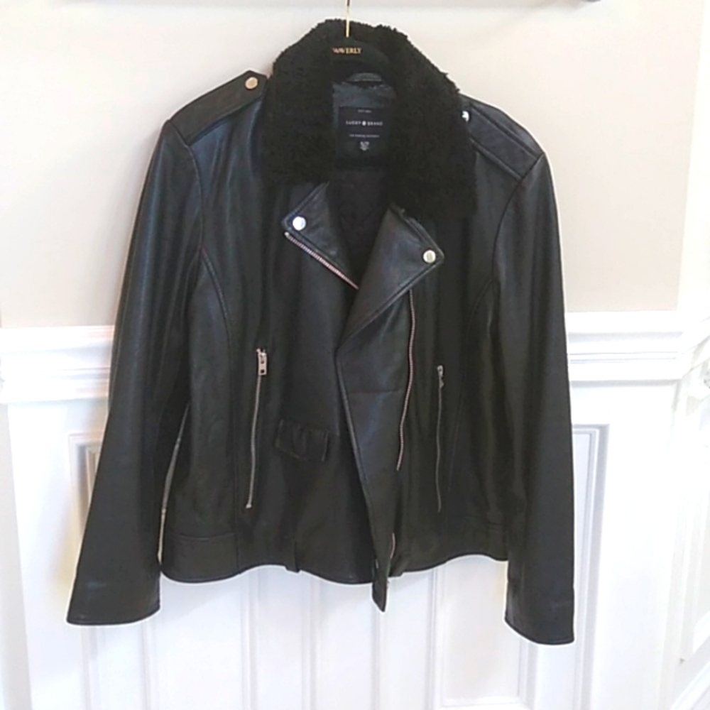 Lucky leather bomber jacket
